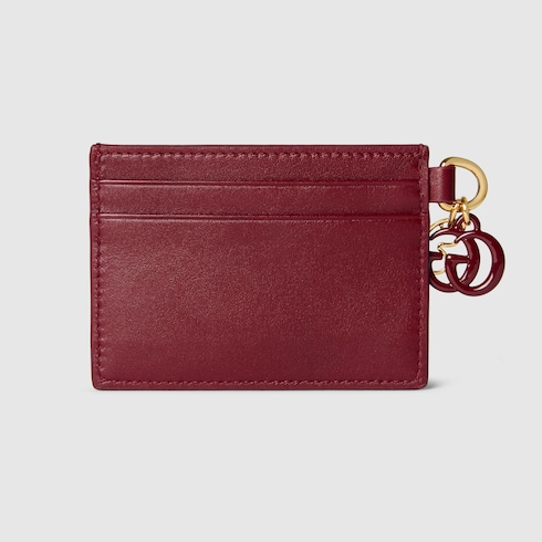 Card case with Double G and butterfly charm