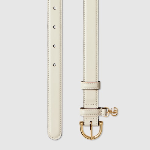 Thin belt with stirrup buckle