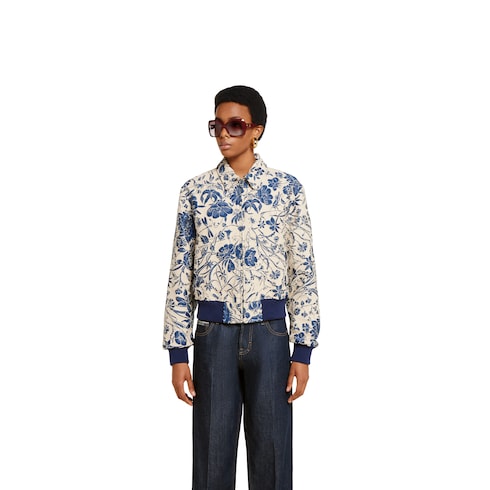 Veste en jacquard de coton bouclé Flora