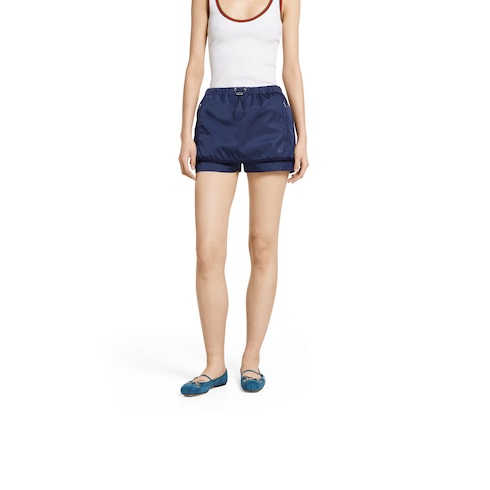 Gabardine nylon skort with metal logo Detail 3