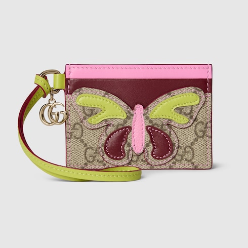 Porte-cartes avec Double G et papillon