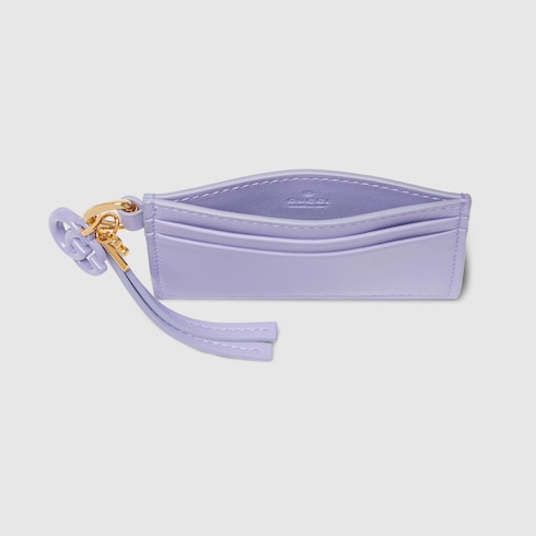 Card case with Double G and dragonfly charm