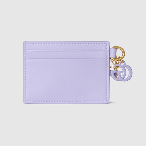 Card case with Double G and dragonfly charm
