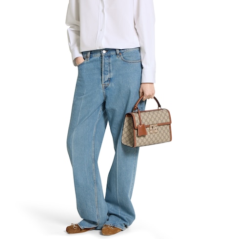Bolso Padlock con asa superior tamaño mediano