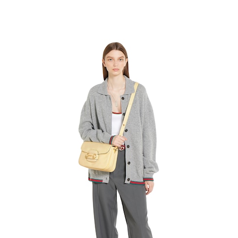 Sac à épaule Gucci Horsebit 1955 Aura petit format