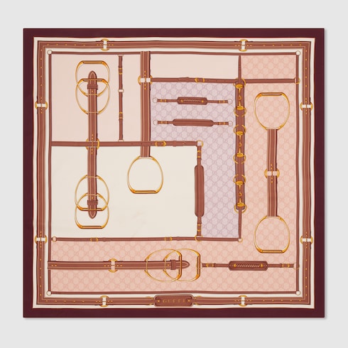 Pañuelo de sarga de seda con estampado