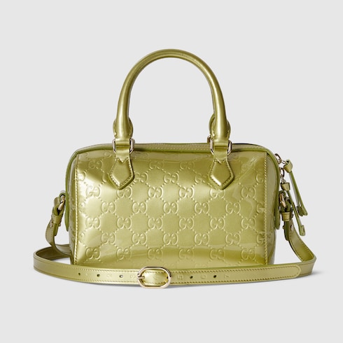 GG Emblem small boston bag