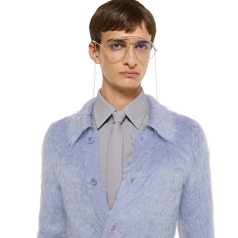 Crepe-effect silk blend tie