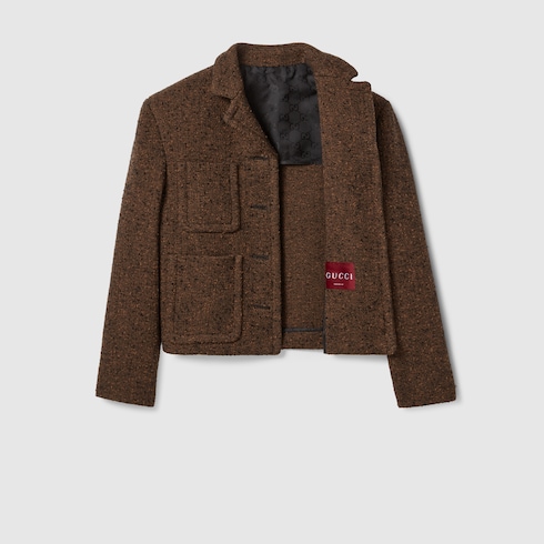 Seeded wool jacket Detail 7
