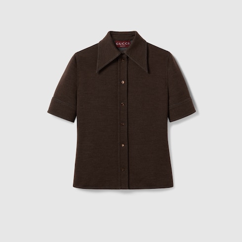 Wool cotton jersey shirt