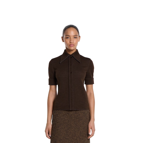 Wool cotton jersey shirt