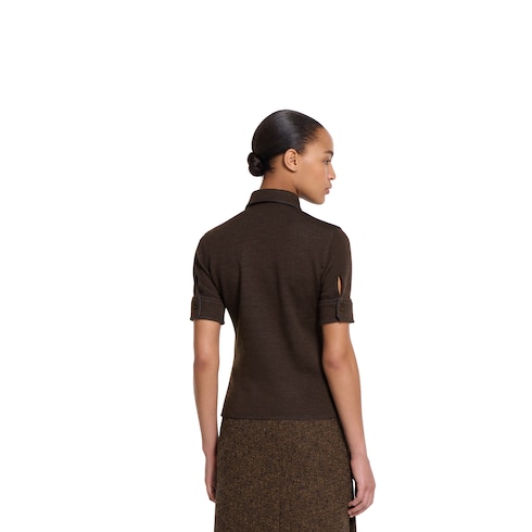 Wool cotton jersey shirt