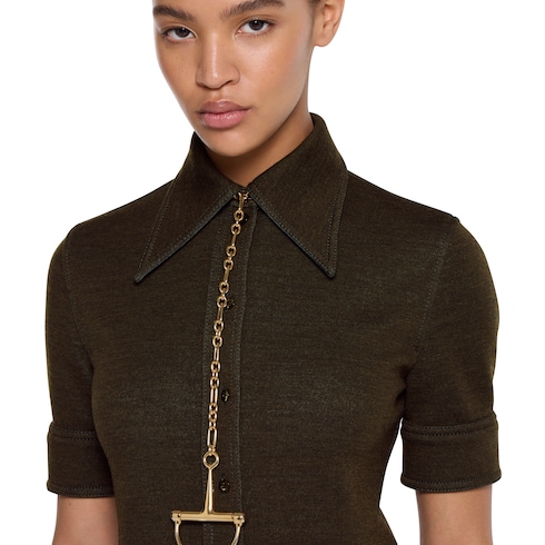 Wool cotton jersey shirt