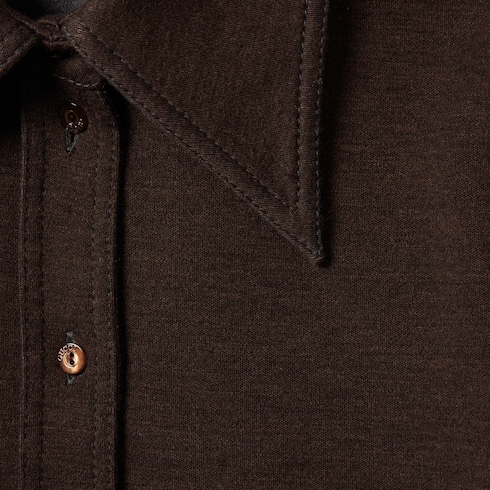Wool cotton jersey shirt