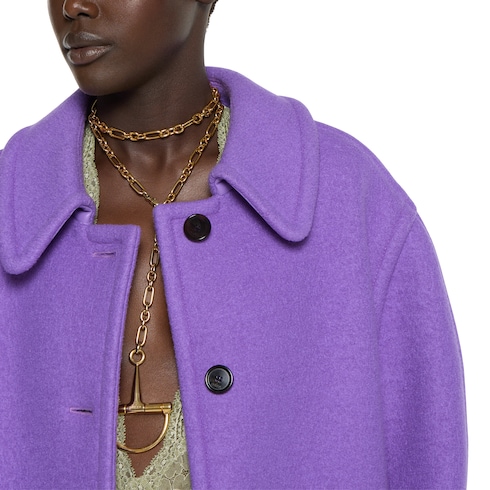 Compact wool cashmere coat