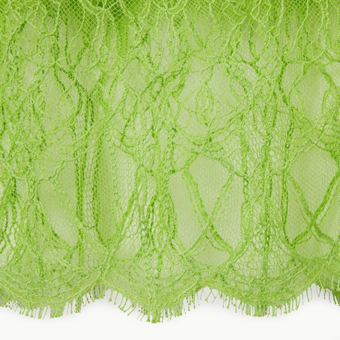 Gonna in twill di viscosa con pizzo floreale