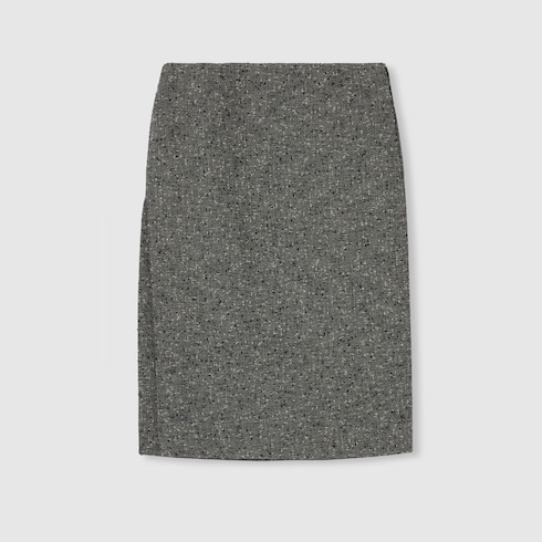 Seeded wool skirt