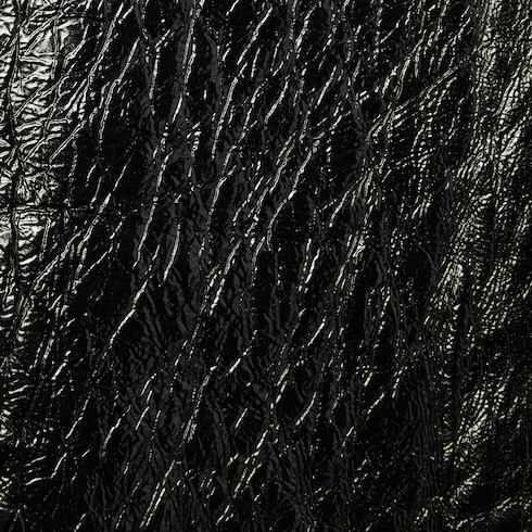 Shiny leather and neoprene skirt