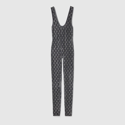 GG crystal embroidered jumpsuit