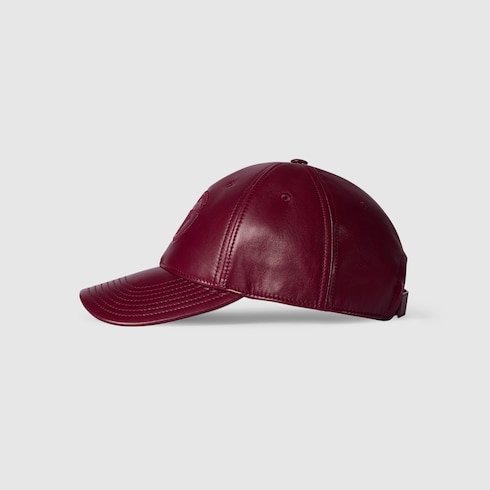Baseballkappe aus Leder mit Doppel G