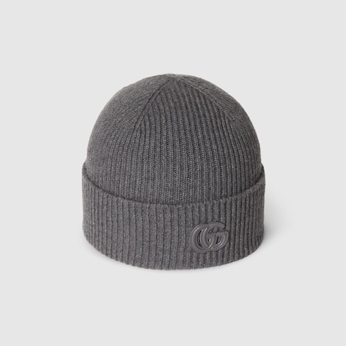 Cashmere hat with patch 