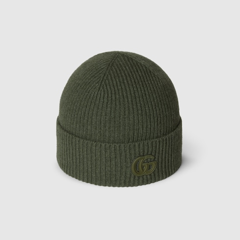 Cashmere hat with patch