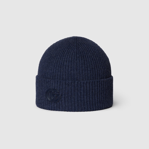 Cashmere hat with patch