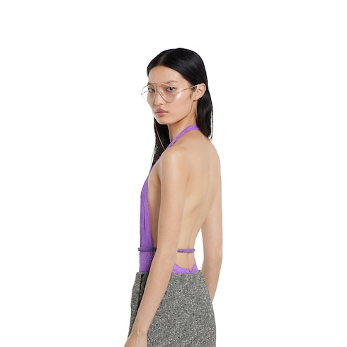 Body in tulle con pizzo floreale