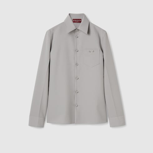 Camicia in panama tecnico con Morsetto