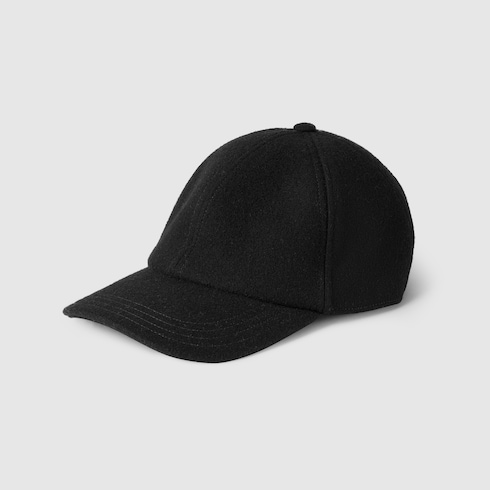 Wool baseball hat with embroidery