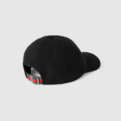Wool baseball hat with embroidery