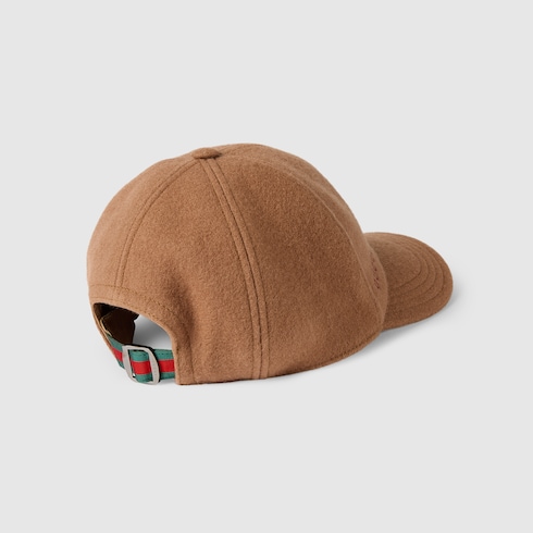Wool baseball hat with embroidery
