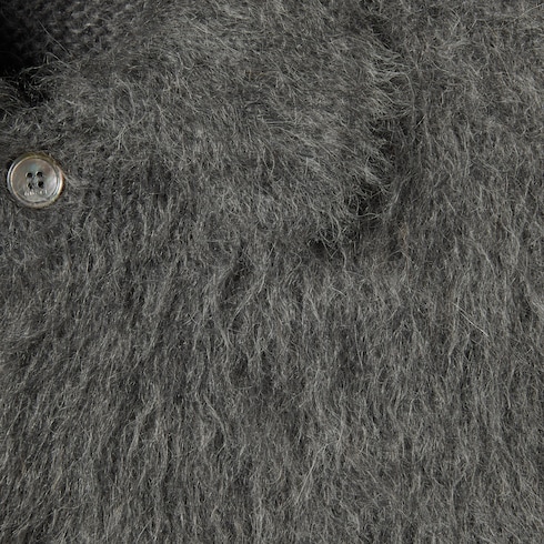 Cárdigan de lana de angora cepillada