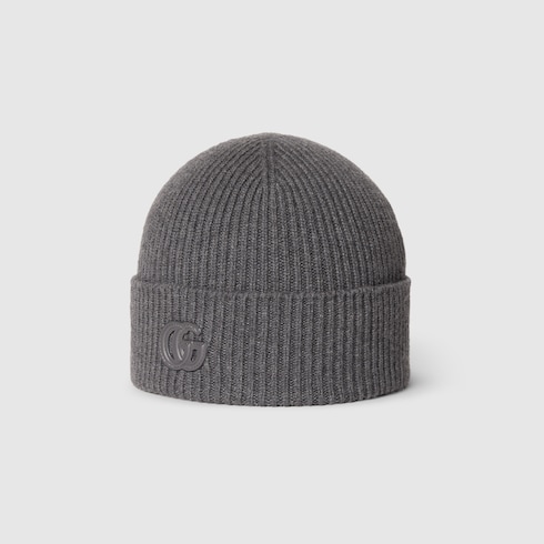 Cappello in cashmere con patch