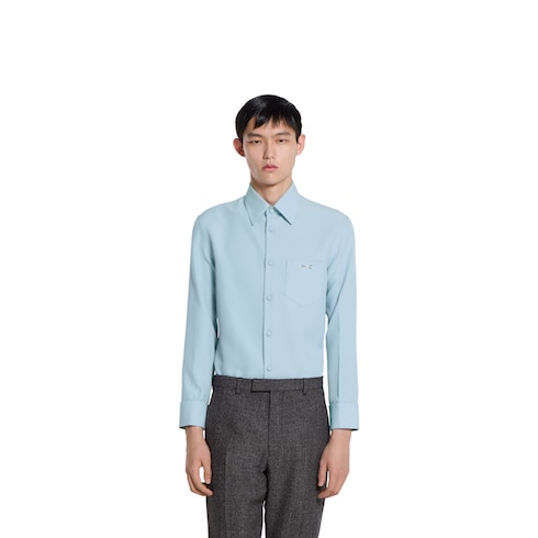 Polyester twill shirt with Horsebit