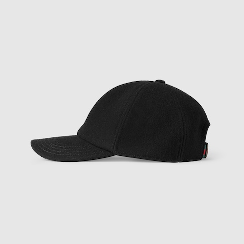 Wool baseball hat with embroidery