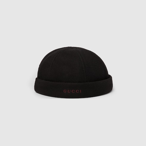 Cappello in lana con ricamo