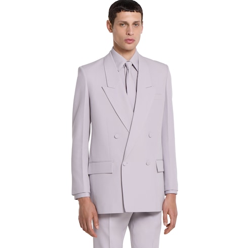 Chaqueta gabardina de lana doble botonadura