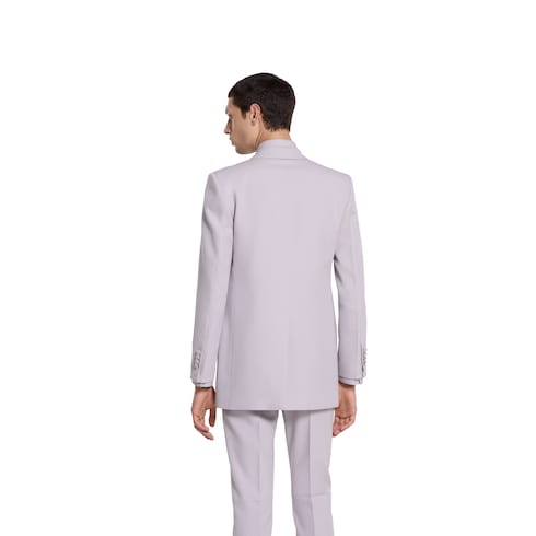 Double-breast wool gabardine jacket