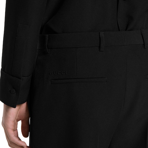Pantalone in twill di seta