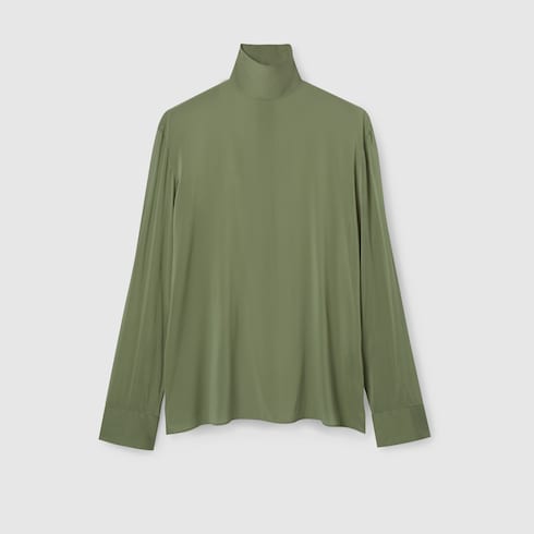 Silk stretch chiffon shirt