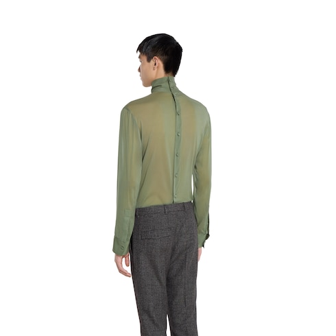 Silk stretch chiffon shirt