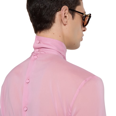 Camicia in chiffon di seta stretch