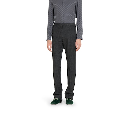 Wool mouliné pant