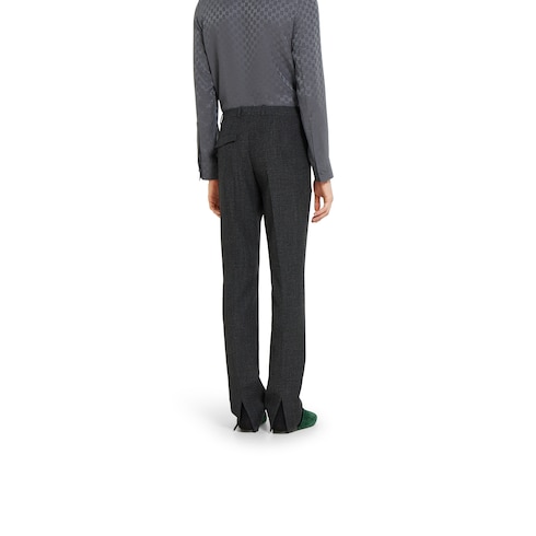 Wool mouliné pant