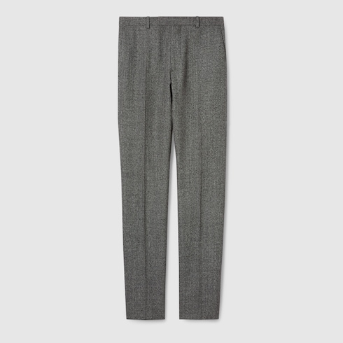 Pantalone in tessuto mouliné in lana