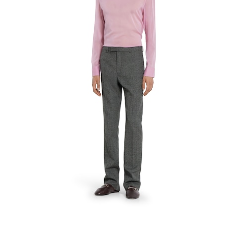 Pantalone in tessuto mouliné in lana