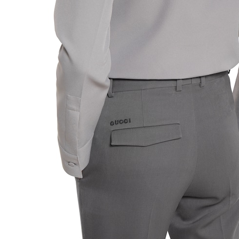 Pantalone in raso di lana pesante