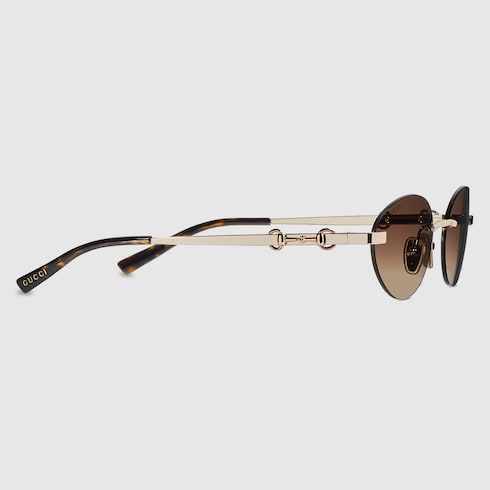 Frameless oval sunglasses