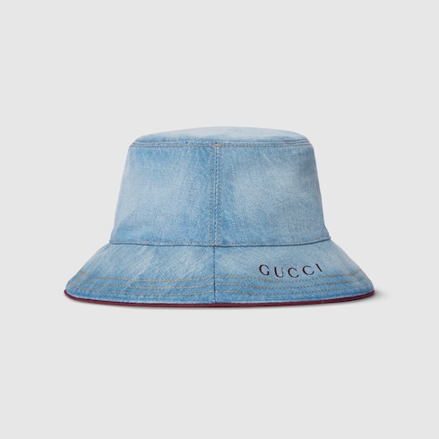 GG denim bucket hat